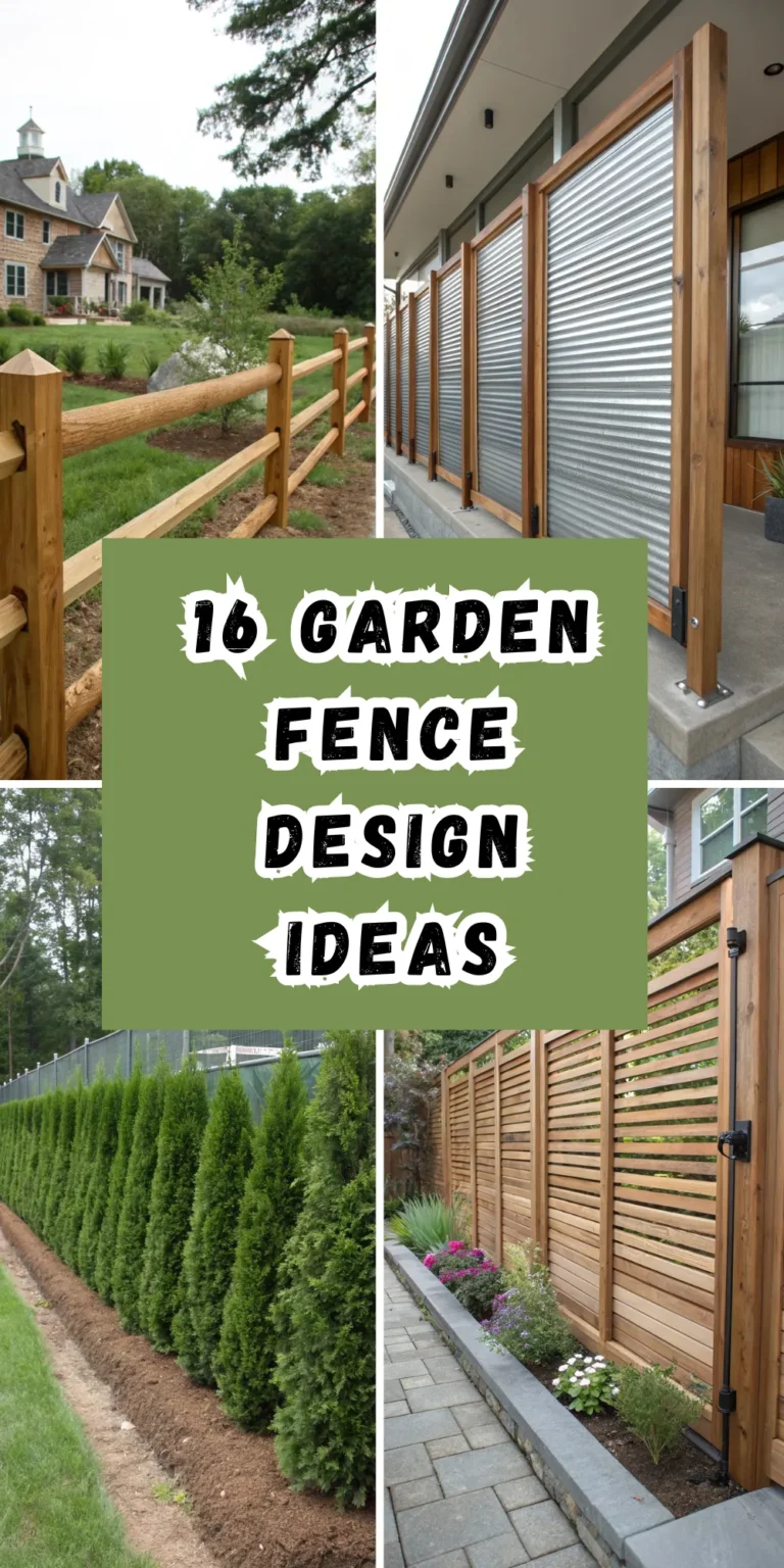 16 Garden Fence Design Ideas