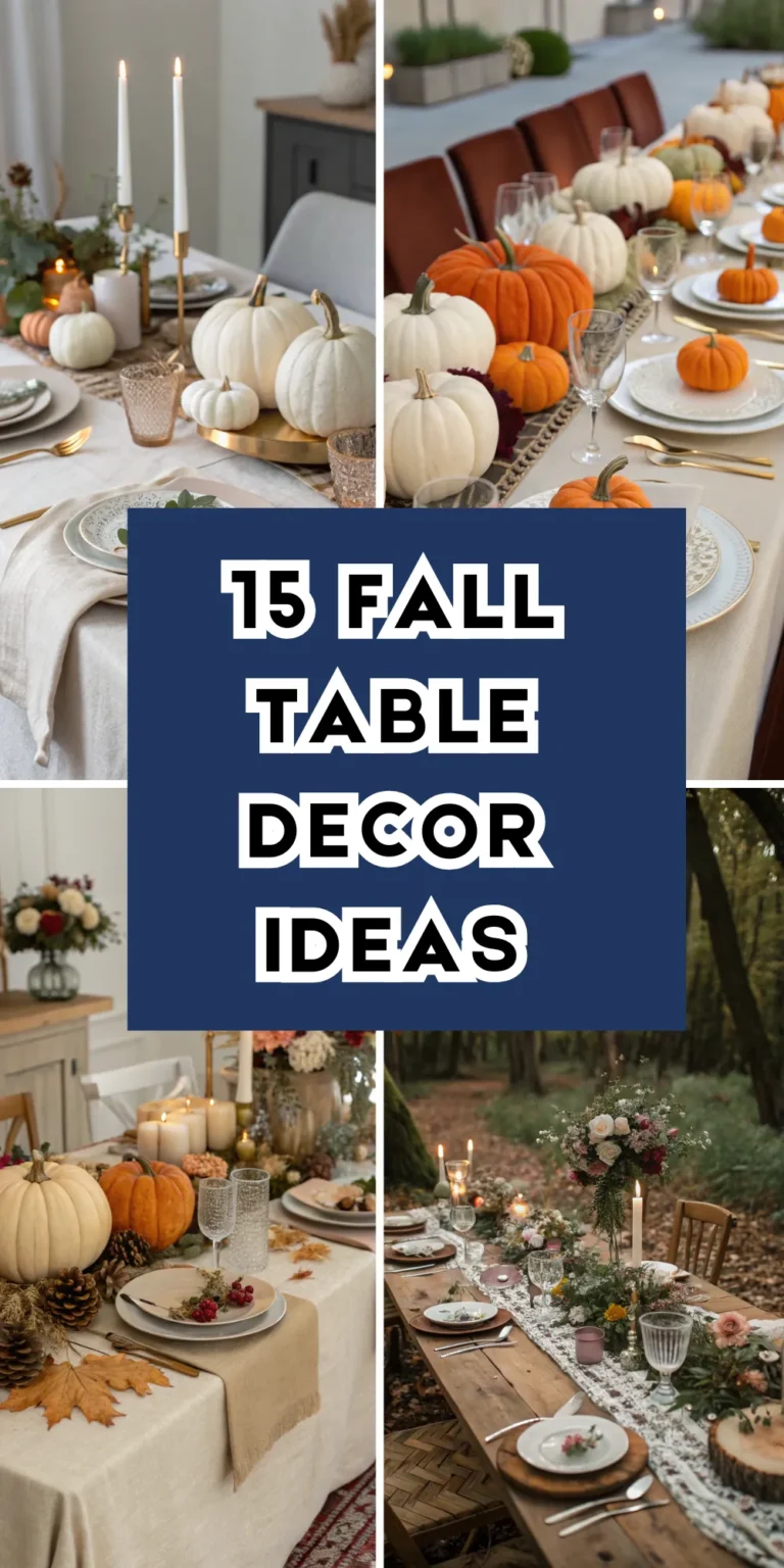 15 Fall Table Decor Ideas to Elevate Your Seasonal Celebrations
