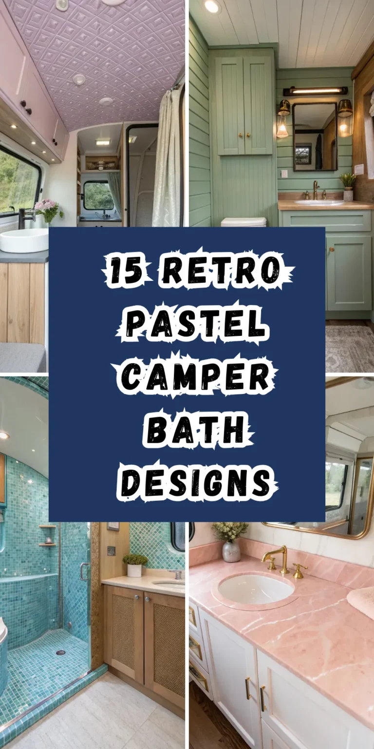 15 Retro Pastel Camper Bath Designs for Luxurious and Stylish Modern Adventures