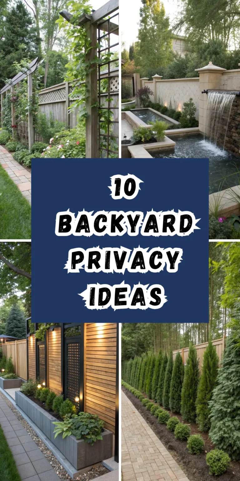 10 Backyard Privacy Ideas for Secluded Spaces