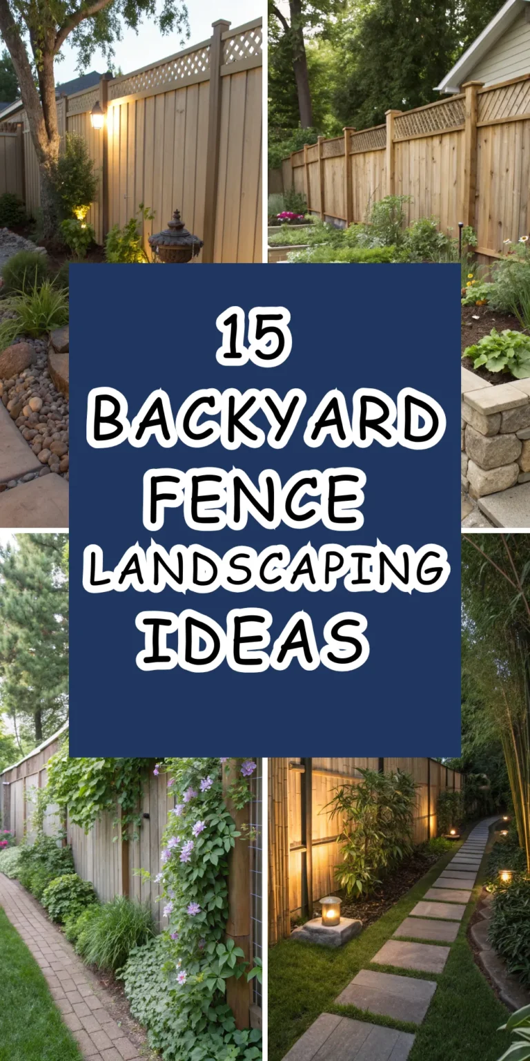 15 Backyard Fence Landscaping Ideas for Style and Privacy 12 15 Backyard Fence Landscaping Ideas for Style and Privacy