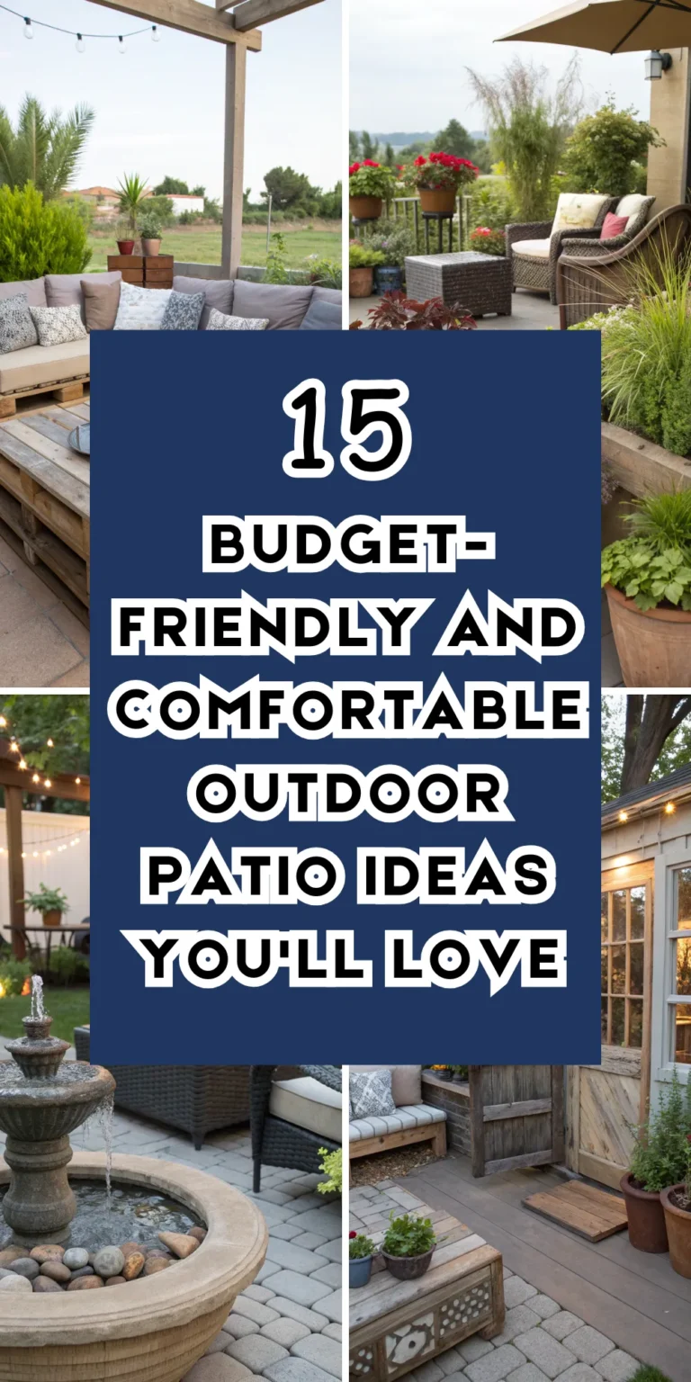 15 Budget-Friendly and Comfortable Outdoor Patio Ideas You'll Love 22 15 Budget-Friendly and Comfortable Outdoor Patio Ideas You’ll Love