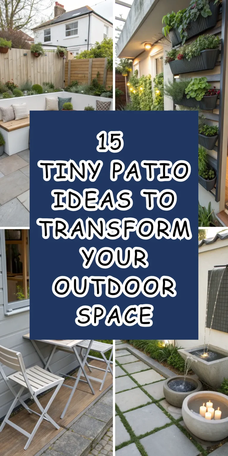 15 Tiny Patio Ideas to Transform Your Outdoor Space