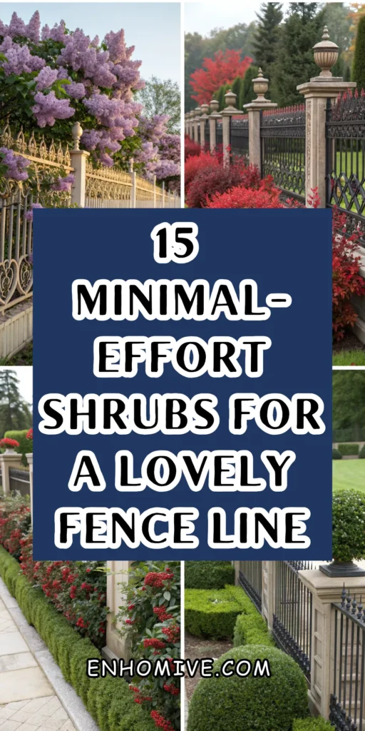 15 Minimal-Effort Shrubs for a Lovely Fence Line 1 7 1 6