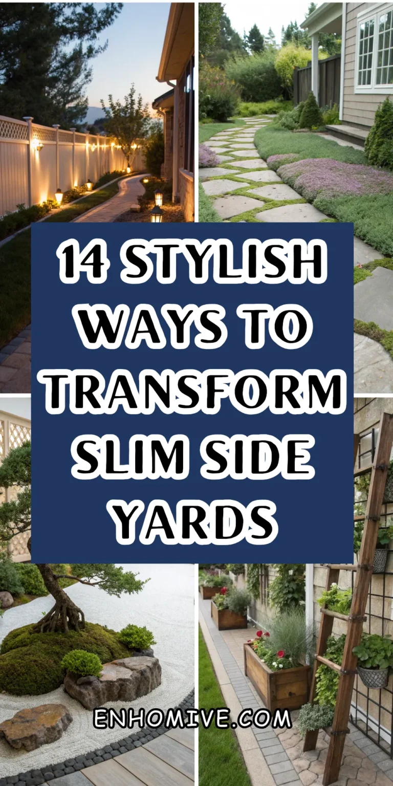 14 Stylish Ways to Transform Slim Side Yards