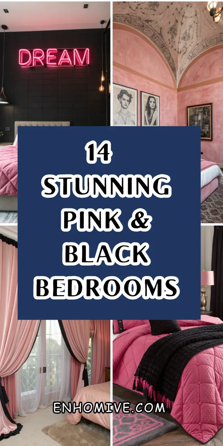 14 Bold Accents for Stunning Pink & Black Bedrooms