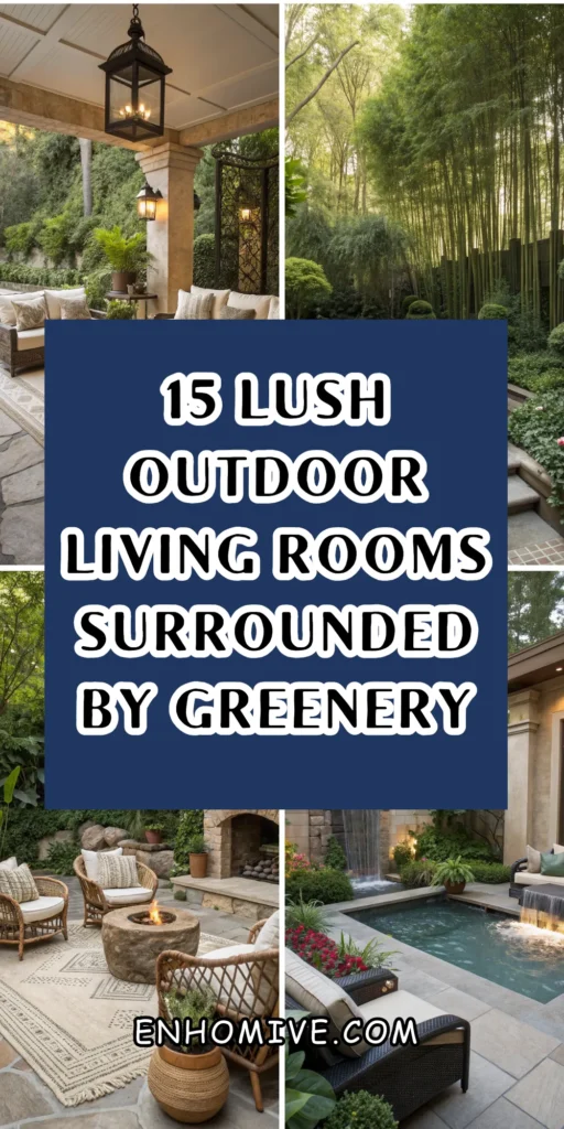 15 Lush Outdoor Living Rooms Surrounded by Greenery 1 7 6 3