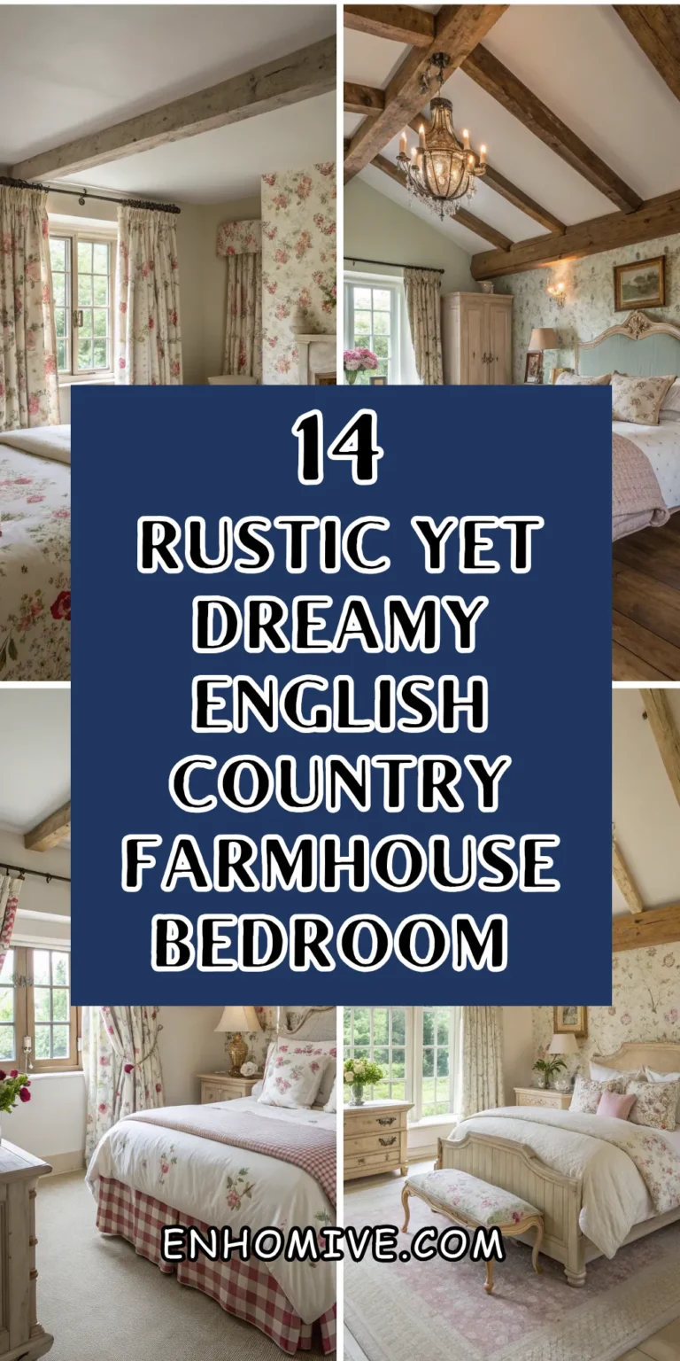 14 Rustic Yet Dreamy English Country Farmhouse Interior Bedroom Design Ideas