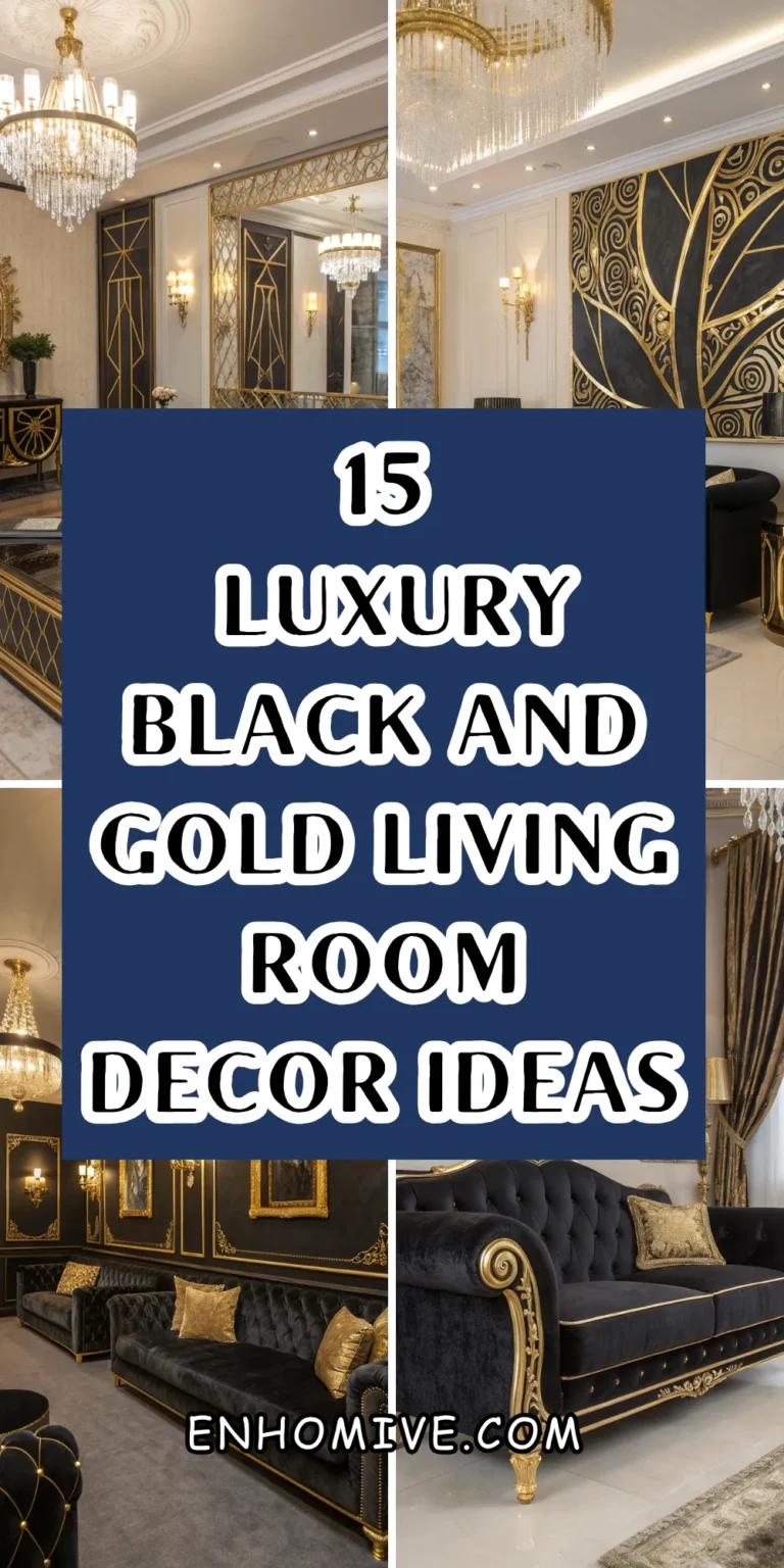 15 Luxury Black and Gold Living Room Decor Ideas