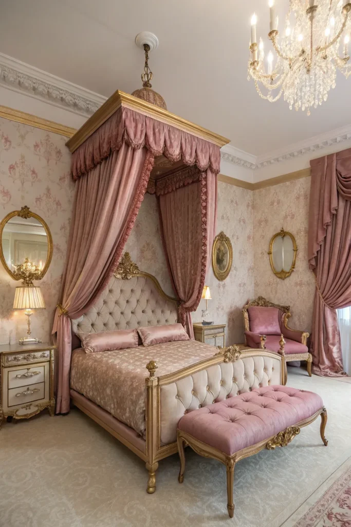 Elegant & Feminine: 14 Pink Victorian Bedroom Ideas to Swoon Over 3 bg 2