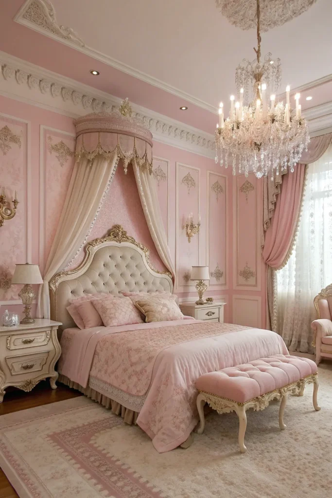 Elegant & Feminine: 14 Pink Victorian Bedroom Ideas to Swoon Over 6 bg 5