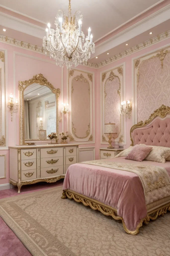 Elegant & Feminine: 14 Pink Victorian Bedroom Ideas to Swoon Over 7 bg 6