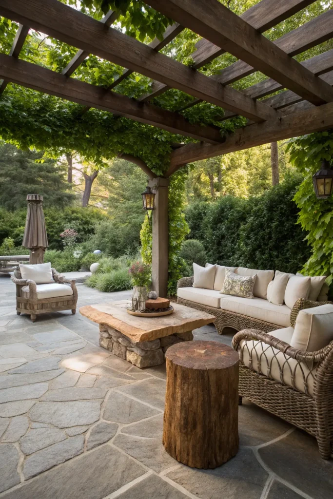 15 Lush Outdoor Living Rooms Surrounded by Greenery 3 cg 2