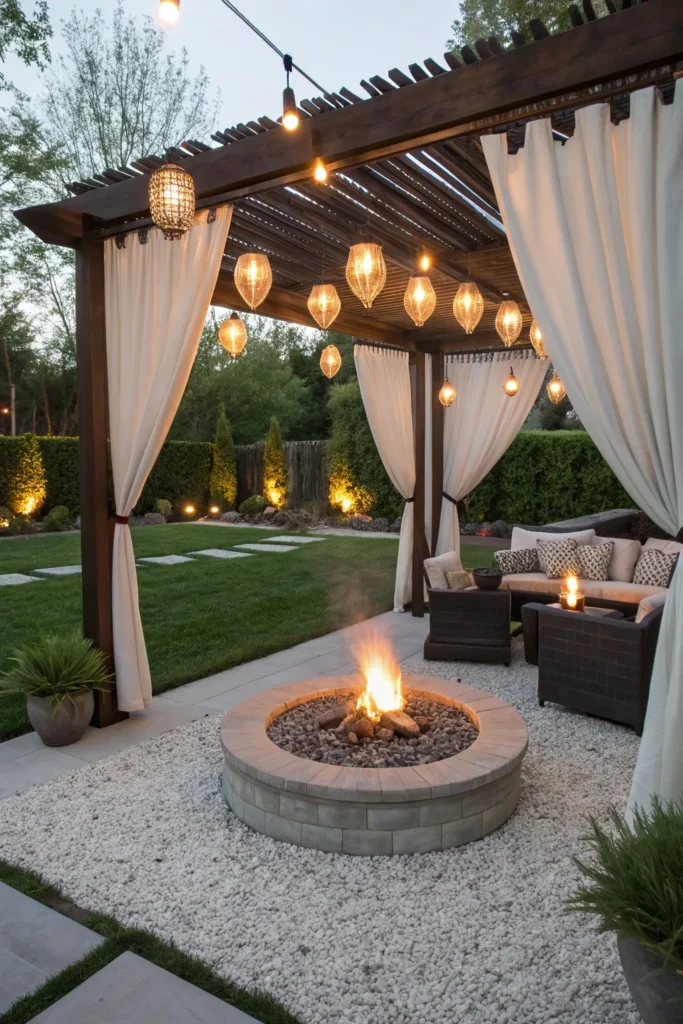 14 Gravel Fire Pit Ideas for a Cozy & Stylish Backyard Retreat 12 cr 11