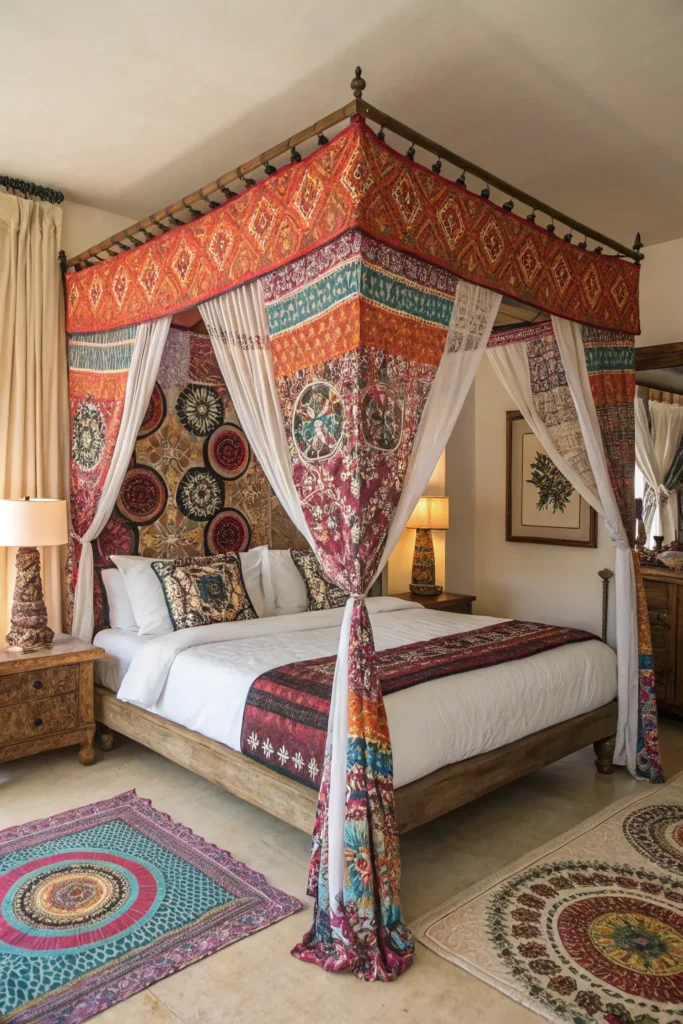 14 Boho Bedroom with Canopy Ideas to Bring Softness to Your Room 7 sw 6 2