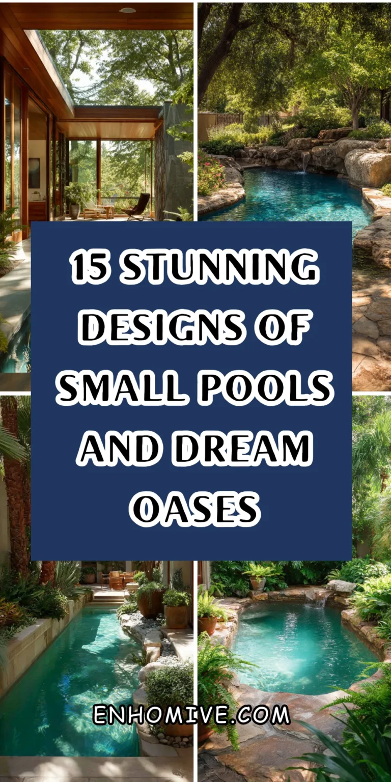 15 Stunning Designs of Small Pools and Dream Oases
