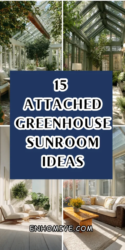 15 Inspiring Attached Greenhouse Sunroom Ideas 1 7 11 3