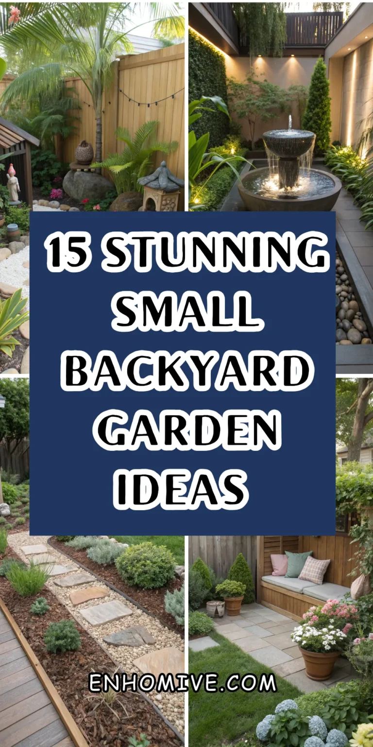 15 Stunning Small Backyard Garden Ideas You Can Easily Create