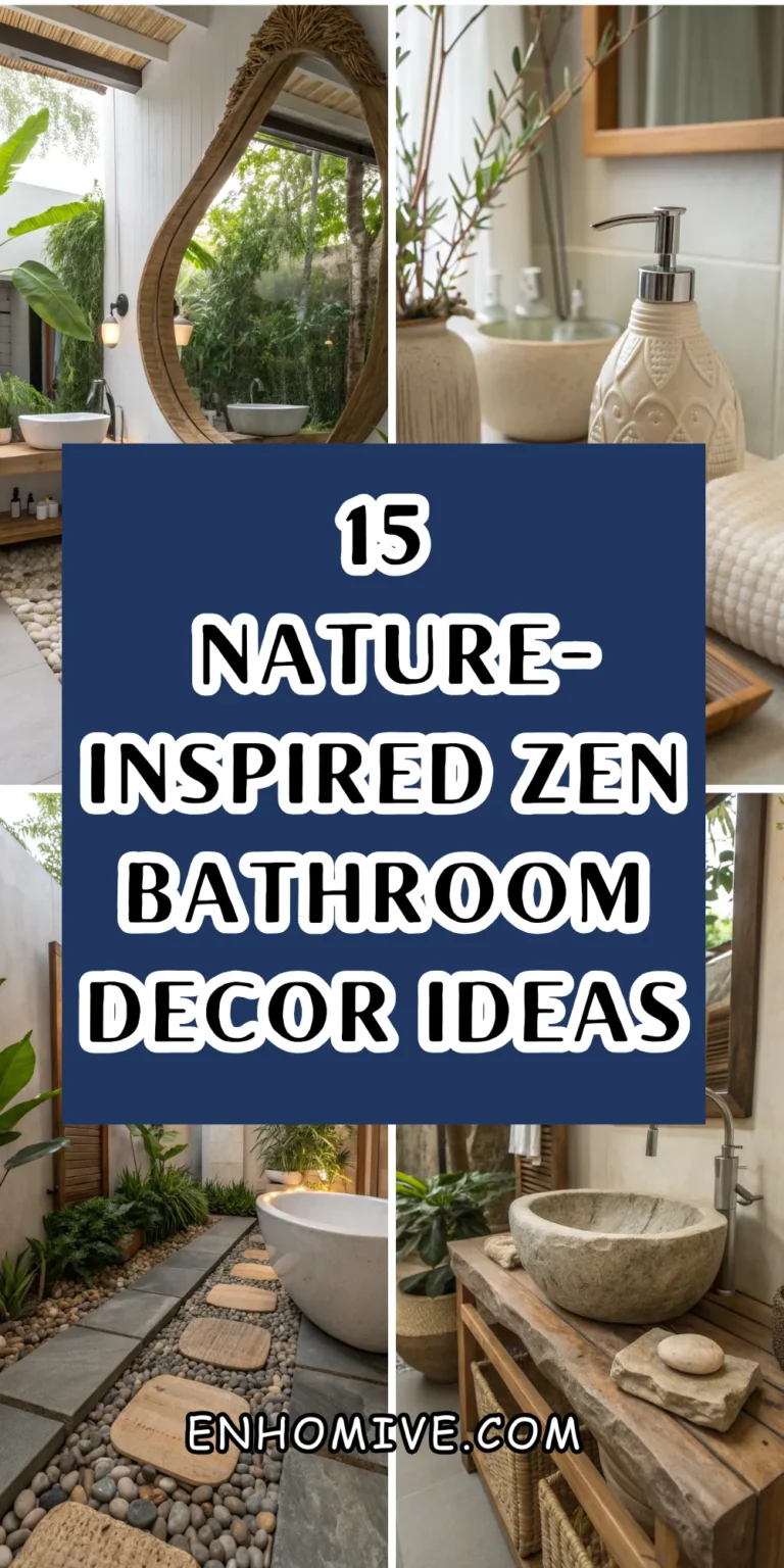 15 Nature-Inspired Zen Bathroom Decor Ideas for a Grounded, Refreshing Feel