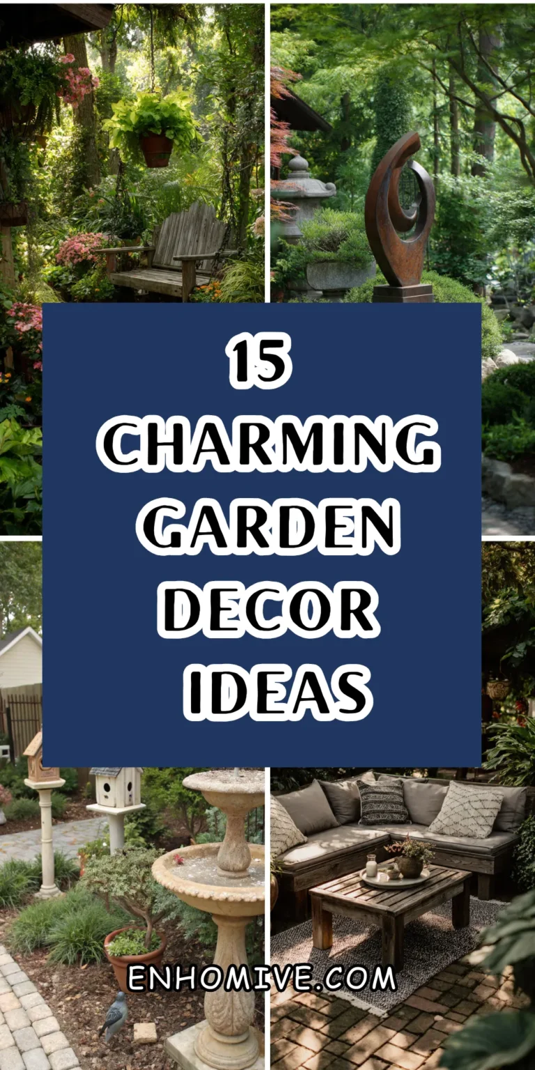 15 Charming Garden Decor Ideas to Enhance Your Outdoor Space