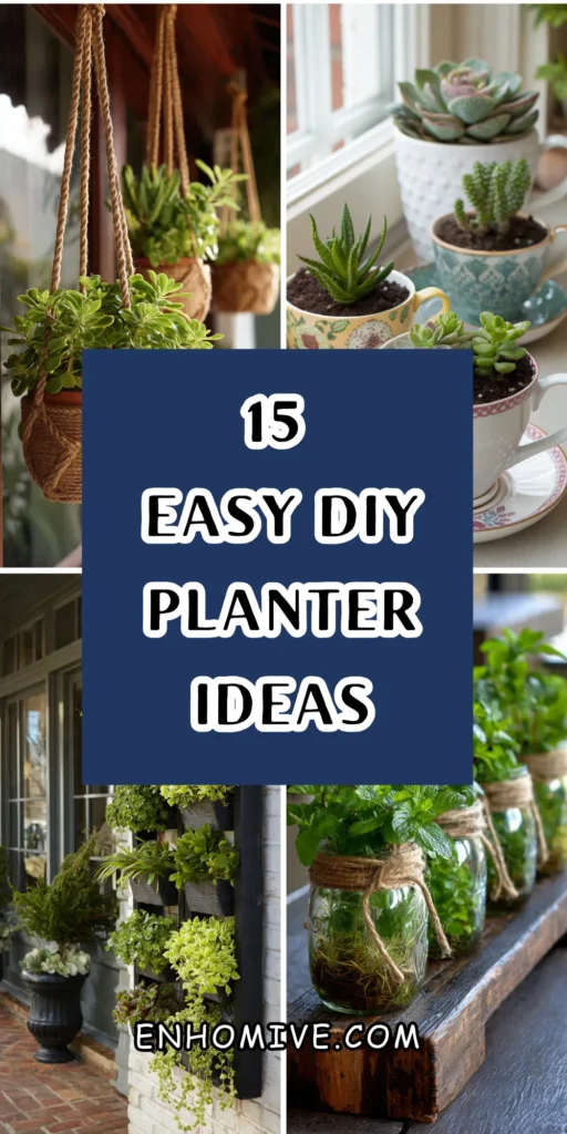 15 Easy DIY Planter Ideas to Style Your Indoor & Outdoor Spaces 1 7 3 4
