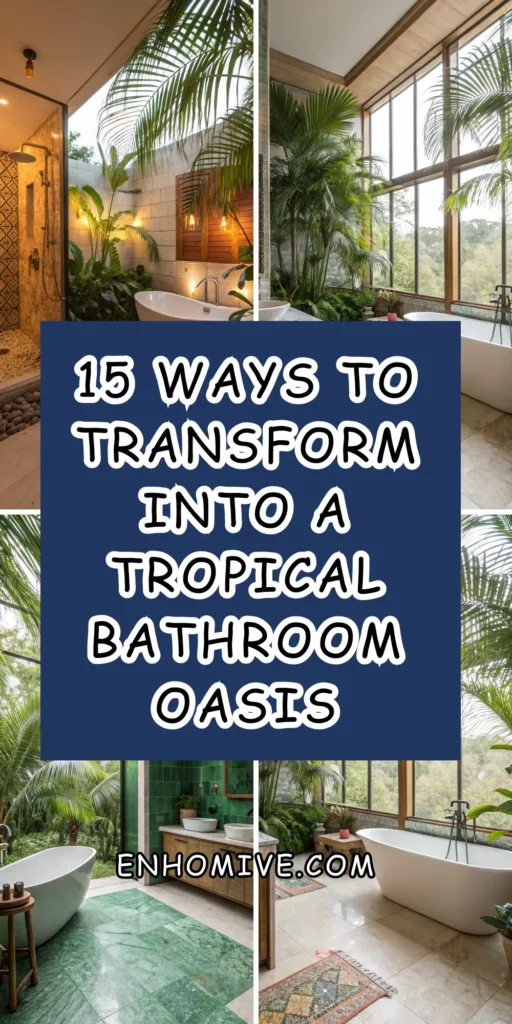 15 Dreamy Ways to Transform Your Space into a Tropical Bathroom Oasis 1 7 4 1
