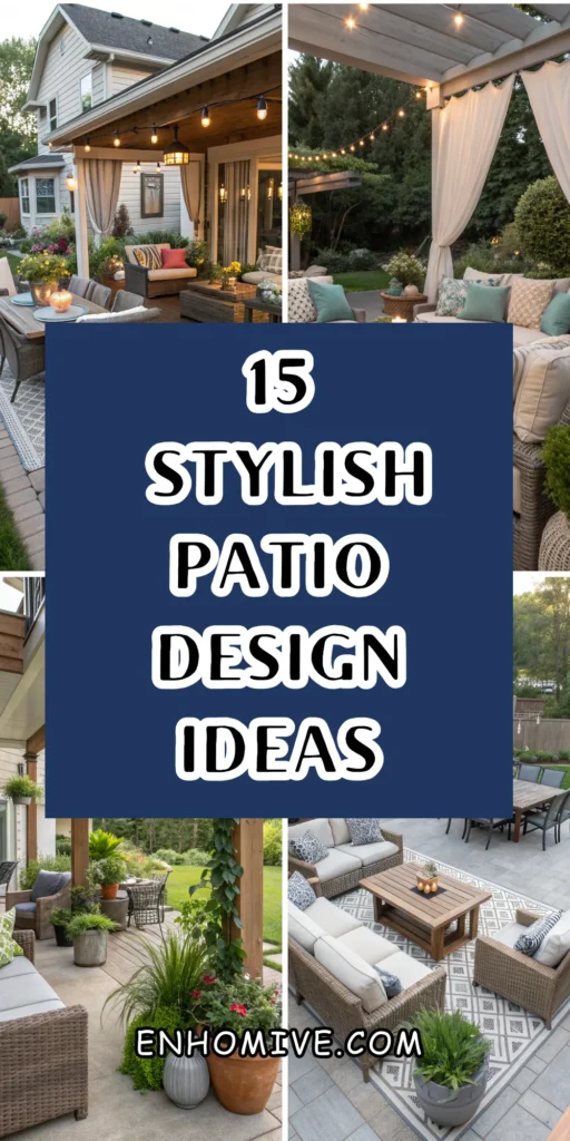 15 Stylish Patio Design Ideas for Relaxing & Entertaining 1 7 5 3