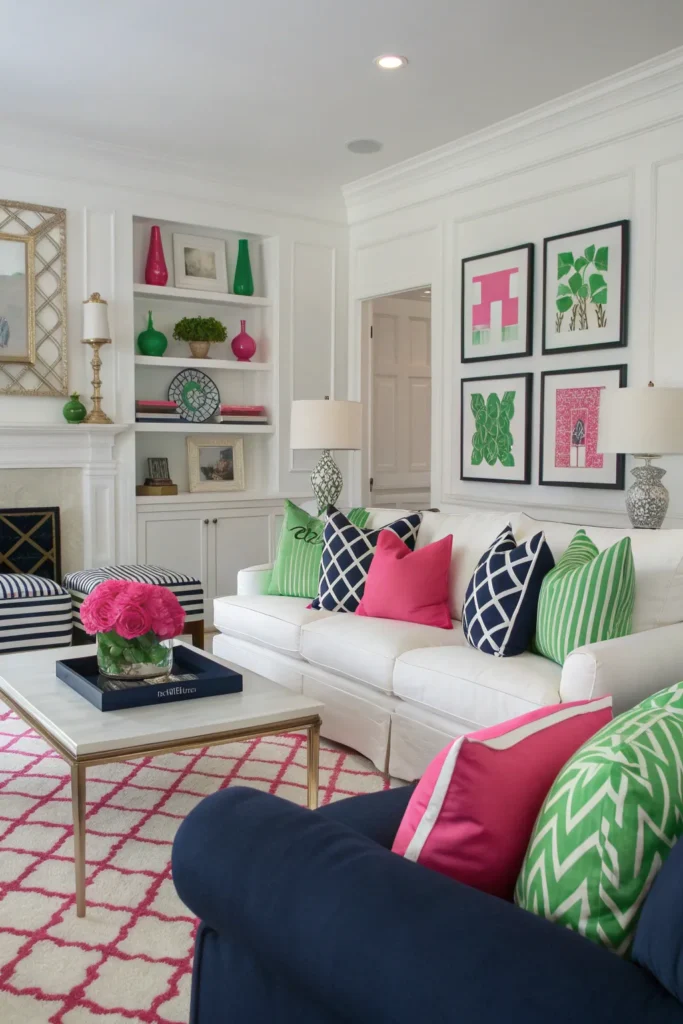 15 Preppy Living Room Ideas for a Cheerful Space 14 PG14