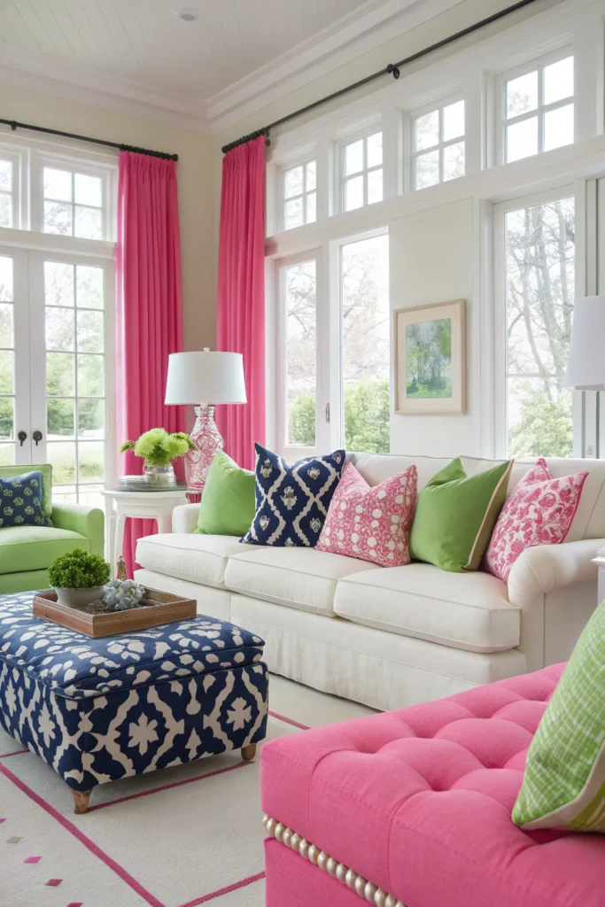 15 Preppy Living Room Ideas for a Cheerful Space 8 PG8