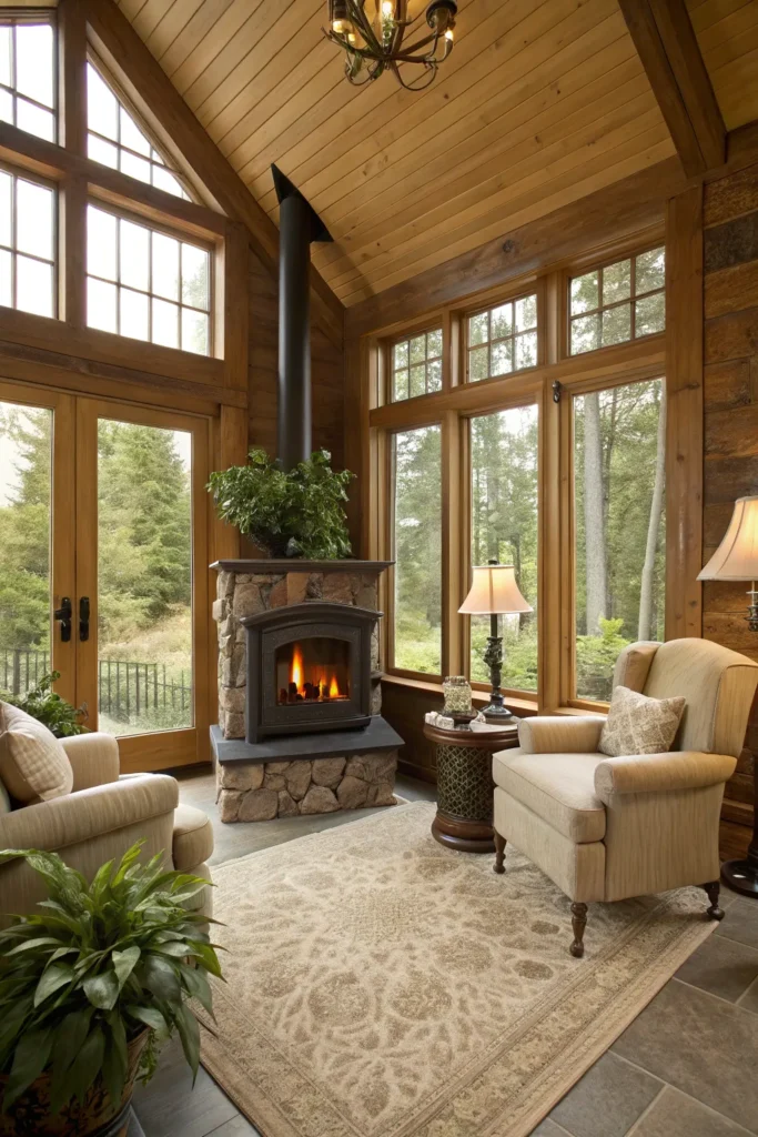 15+ Cozy Rustic Sunroom Ideas to Inspire You 16 ap15