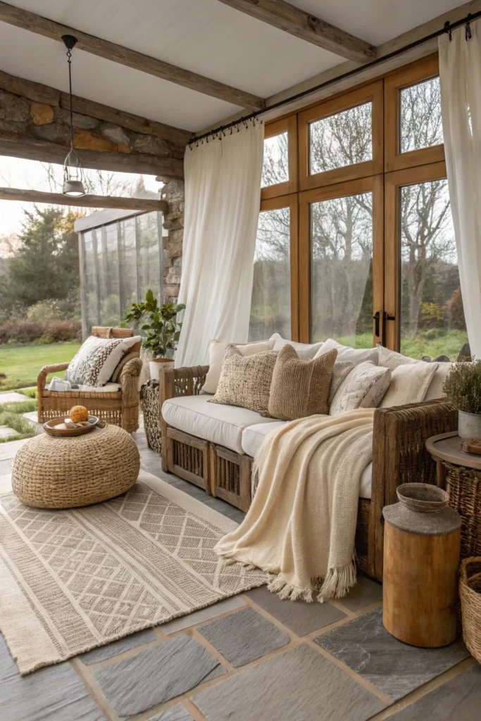 15+ Cozy Rustic Sunroom Ideas to Inspire You 7 ap6