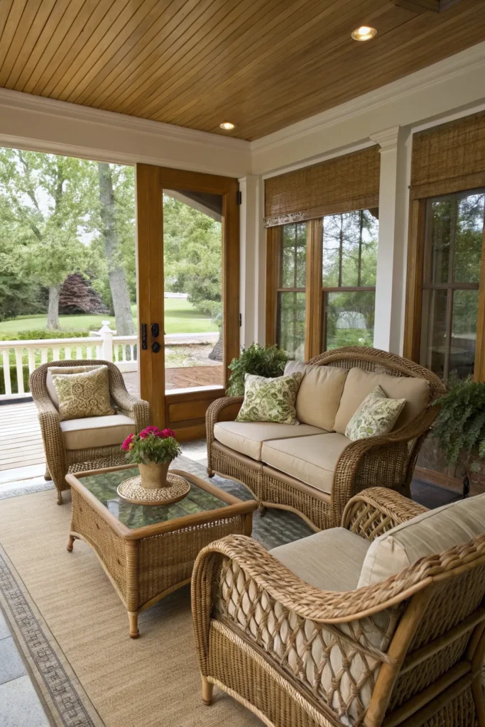 15 Cozy Closed-In Front Porch Ideas to Steal 7 bl6