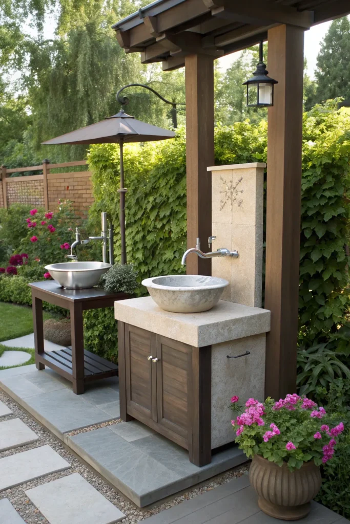 15 Creative Outdoor Wash Station Ideas 15 fs 14