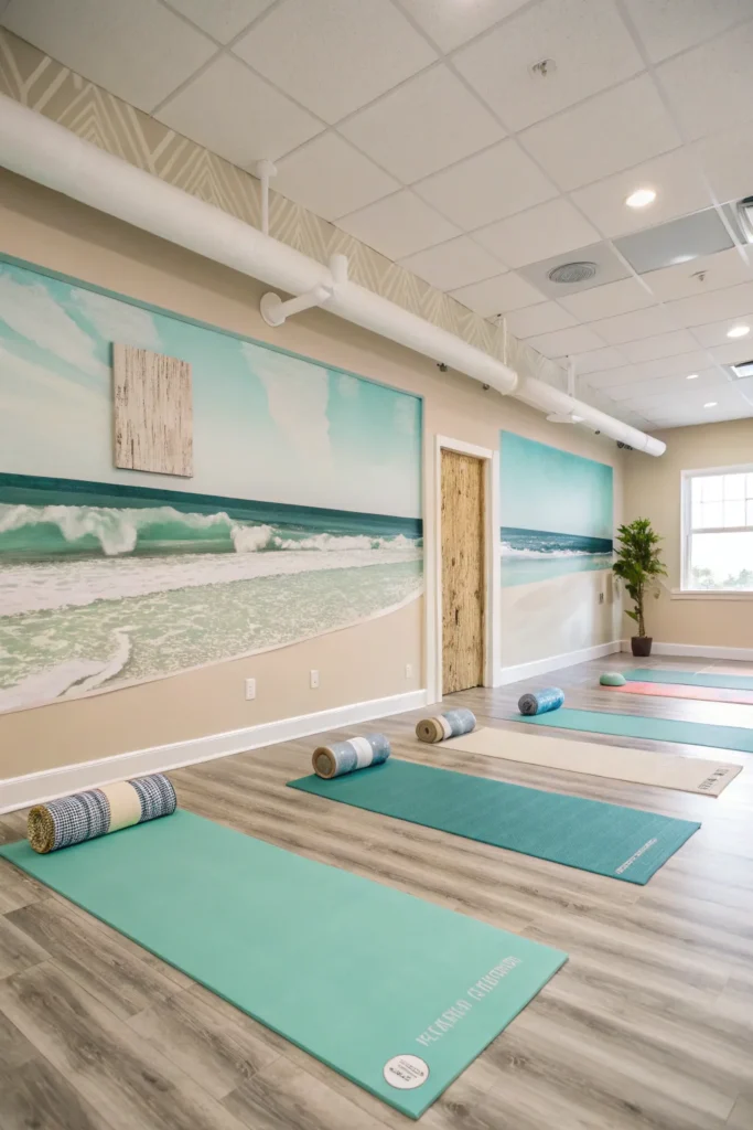 14 Coastal Bliss Yoga Studio Ideas to Transform Your Practice Space 2 fs1