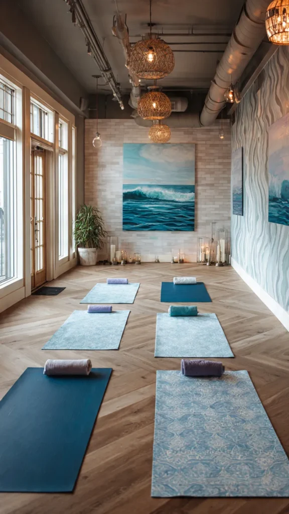 14 Coastal Bliss Yoga Studio Ideas to Transform Your Practice Space 13 fs12
