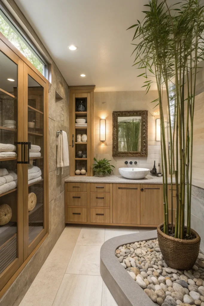 15 Nature-Inspired Zen Bathroom Decor Ideas for a Grounded, Refreshing Feel 14 ij 13
