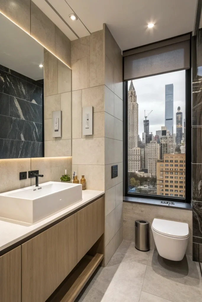 15 Urban Bathroom Ideas to Infuse Your Home with City Style 2 ik 1
