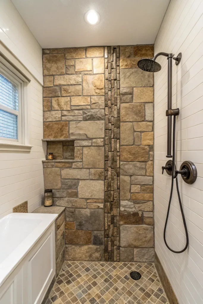 15 Fresh Stone Shower Ideas to Elevate Your Bathroom 15 ik 14 1