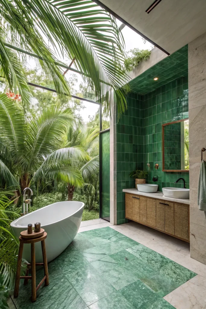 15 Dreamy Ways to Transform Your Space into a Tropical Bathroom Oasis 2 iz 1