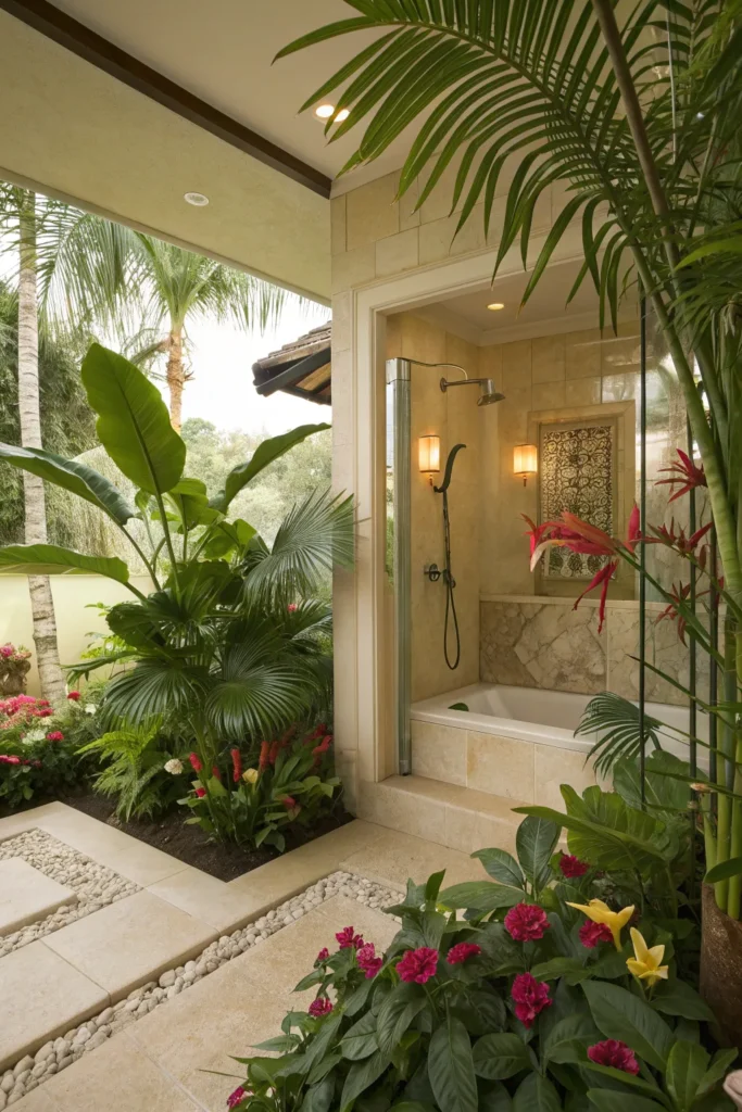 15 Dreamy Ways to Transform Your Space into a Tropical Bathroom Oasis 15 iz 14