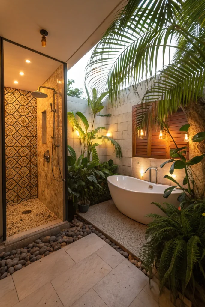 15 Dreamy Ways to Transform Your Space into a Tropical Bathroom Oasis 8 iz 7