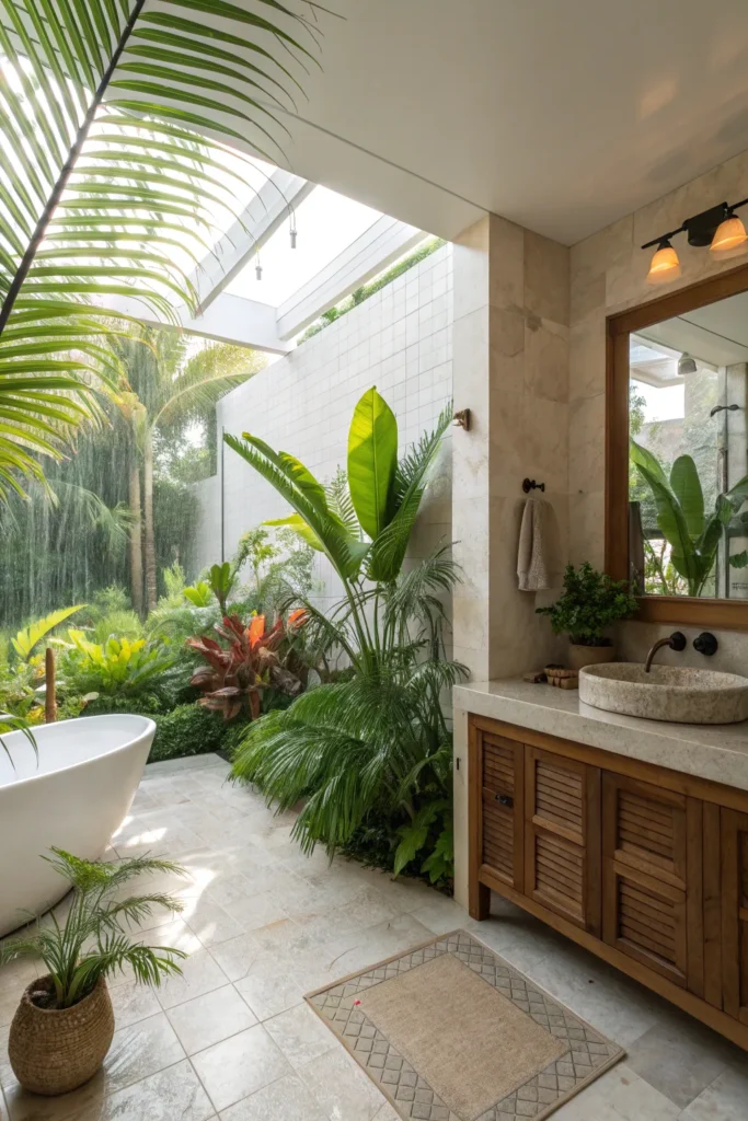 15 Dreamy Ways to Transform Your Space into a Tropical Bathroom Oasis 10 iz 9