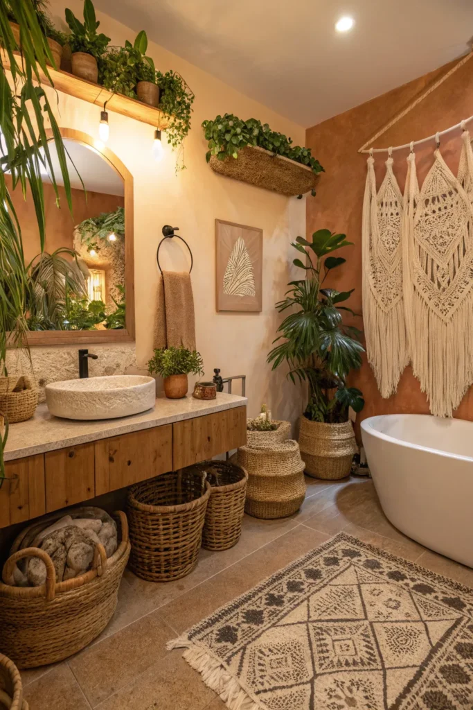 15 Boho Bathroom Ideas for a Free-Spirited Space 13 km 12