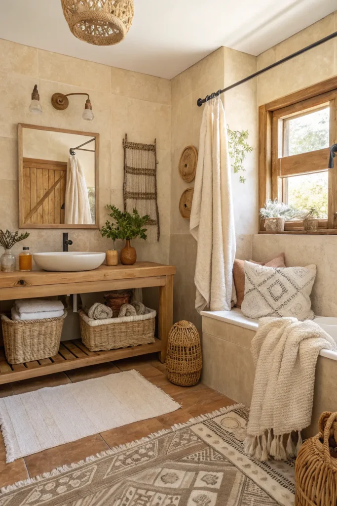 15 Boho Bathroom Ideas for a Free-Spirited Space 3 km 2
