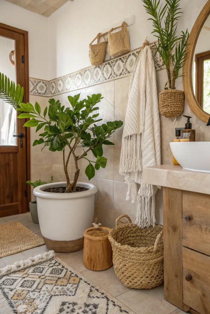 15 Boho Bathroom Ideas for a Free-Spirited Space 4 km 3