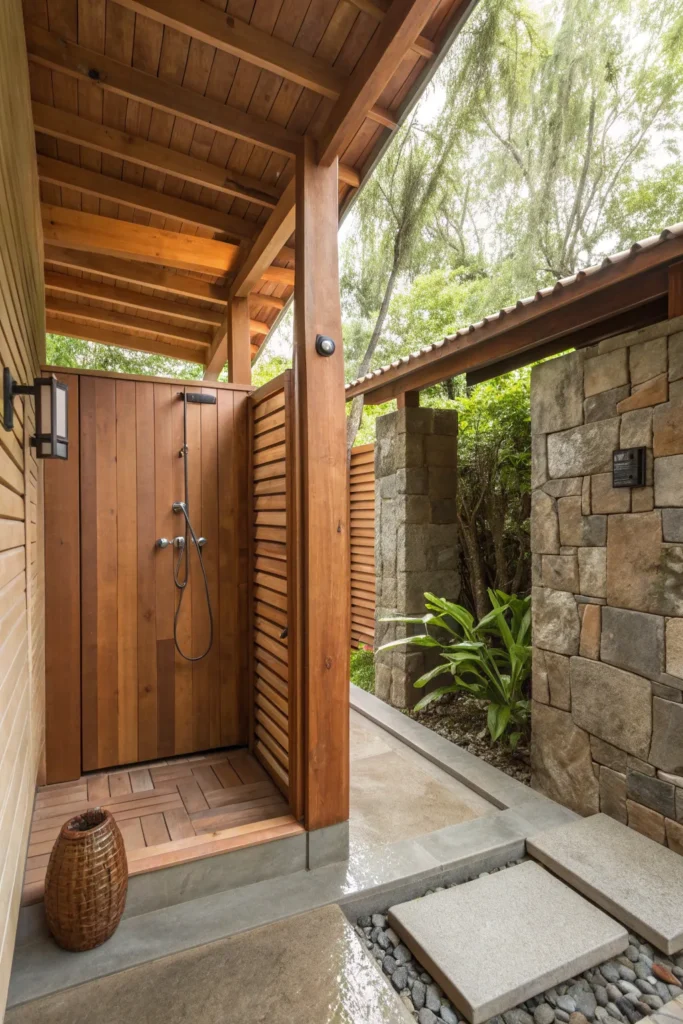 15 Outdoor Shower Bliss Ideas 9 oa 8