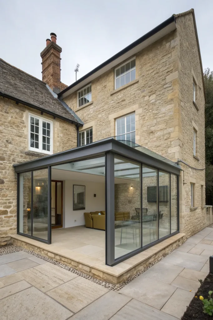 15 Modern Glass Extensions That Transform Traditional Stone Homes 13 ta 12 1