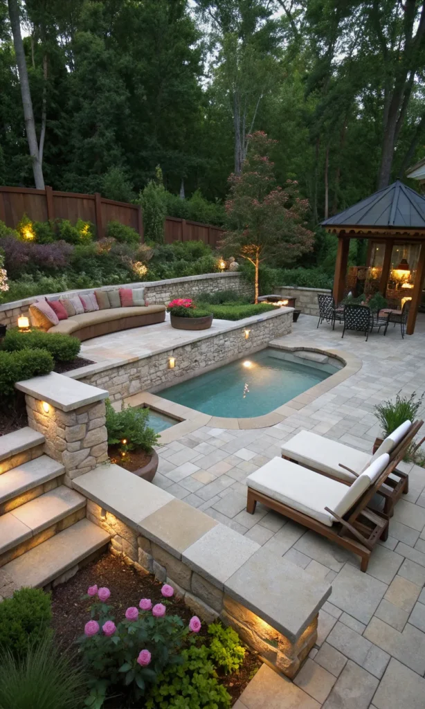 15+ Inspiring Spa Pool Landscaping Ideas for a Serene Backyard Retreat 13 ta 12