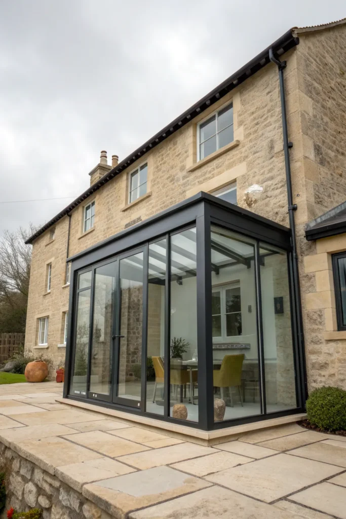 15 Modern Glass Extensions That Transform Traditional Stone Homes 14 ta 13 1