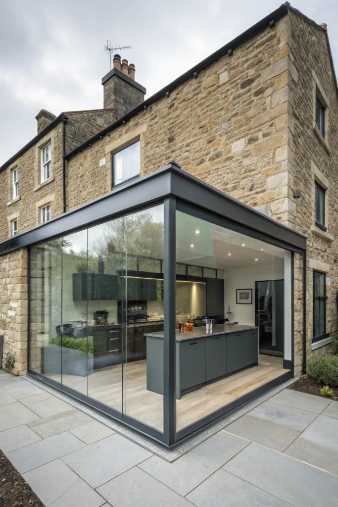 15 Modern Glass Extensions That Transform Traditional Stone Homes 3 ta 2 1